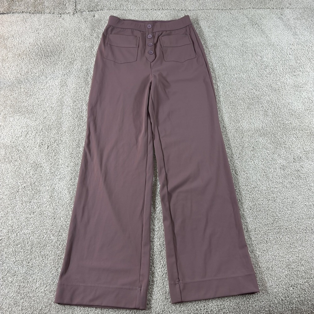 Halara Womens Rose High Waisted Wide Leg Button Front Patch Pocket Pants Size M